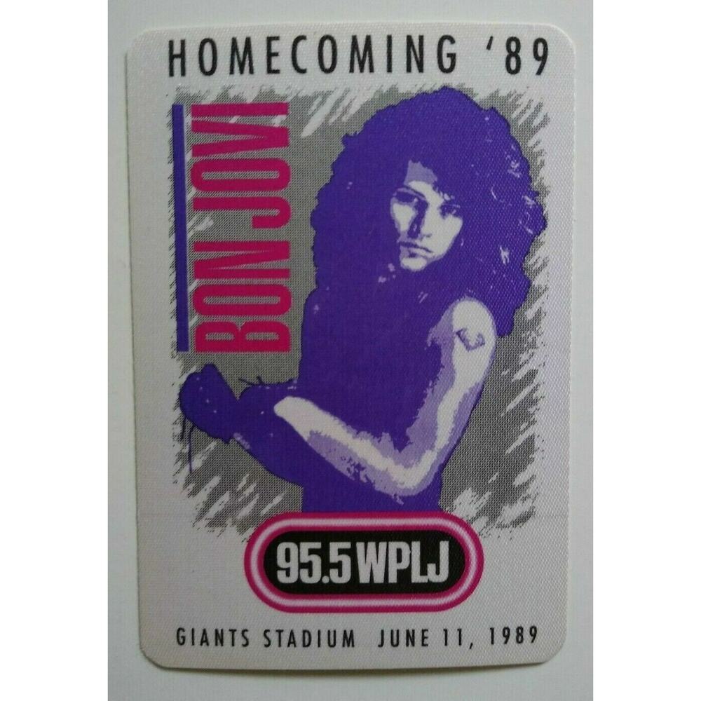 Bon Jovi Backstage Concert Pass Original 1989 Hard Rock Music Giants Stadium NJ